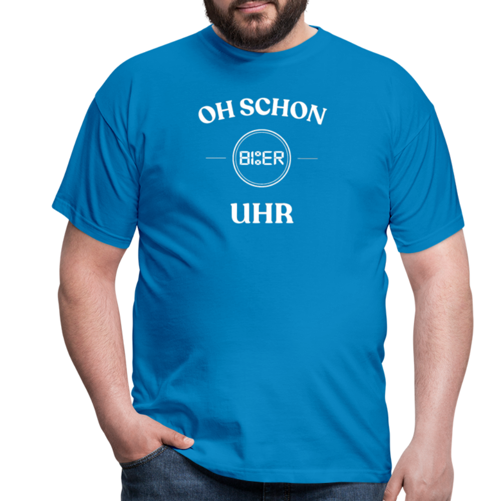 SCHON BIER UHR - Herren T-Shirt - Royalblau