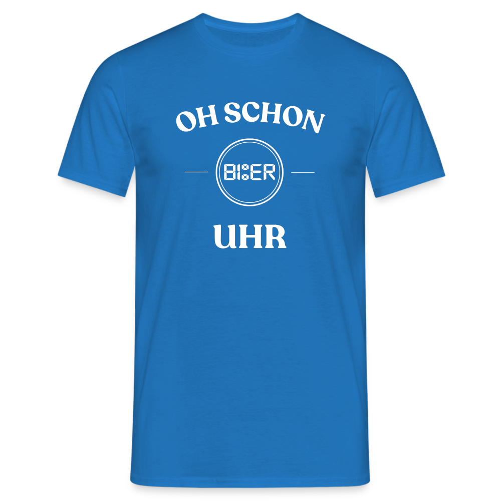 SCHON BIER UHR - Herren T-Shirt - Royalblau