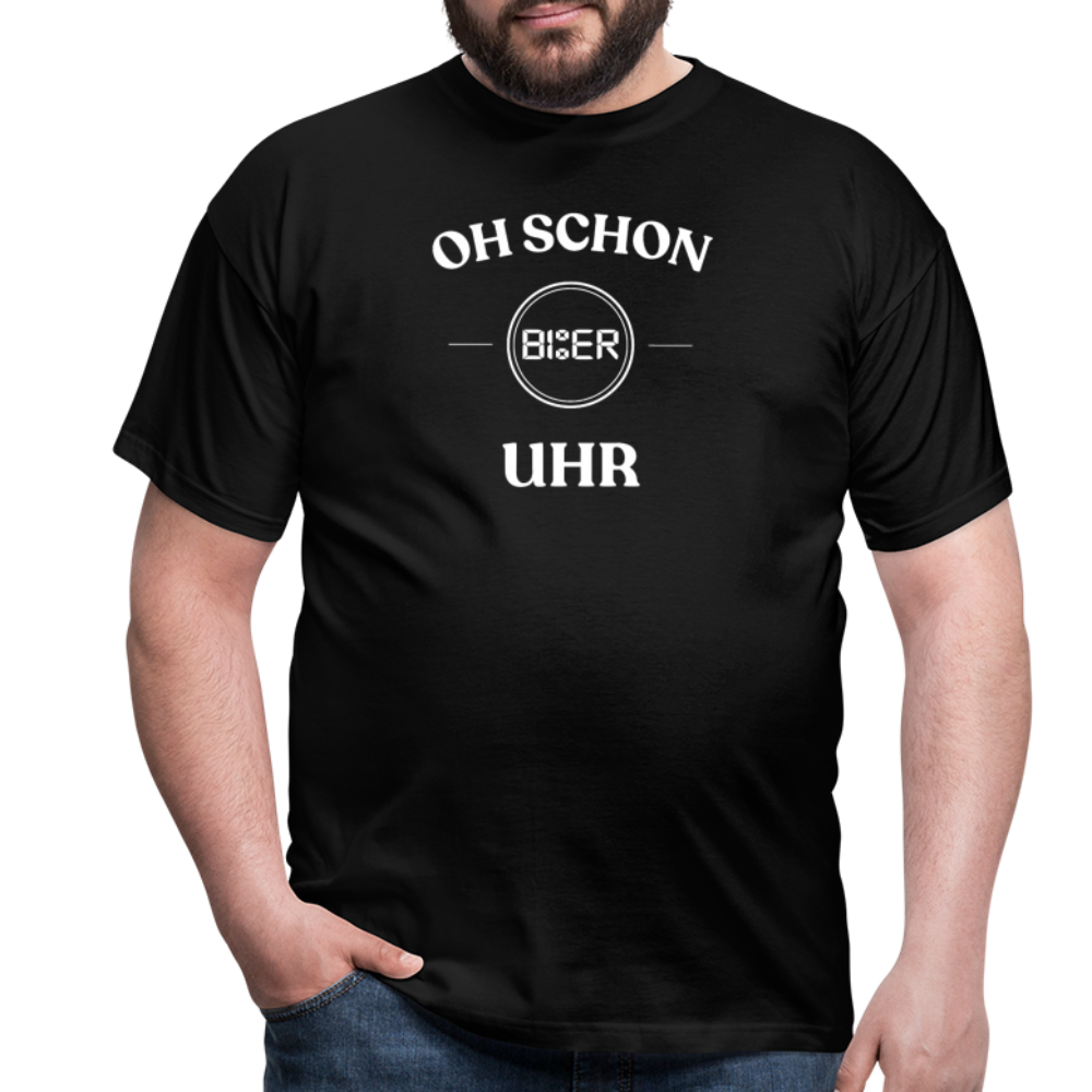 SCHON BIER UHR - Herren T-Shirt - Schwarz