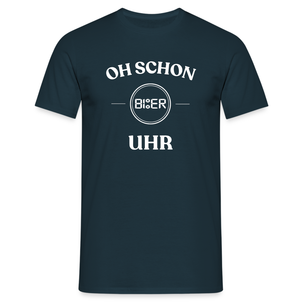 SCHON BIER UHR - Herren T-Shirt - Navy