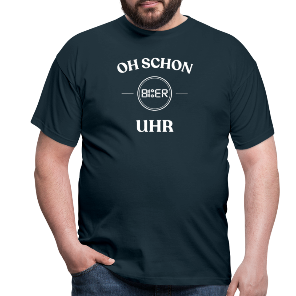 SCHON BIER UHR - Herren T-Shirt - Navy