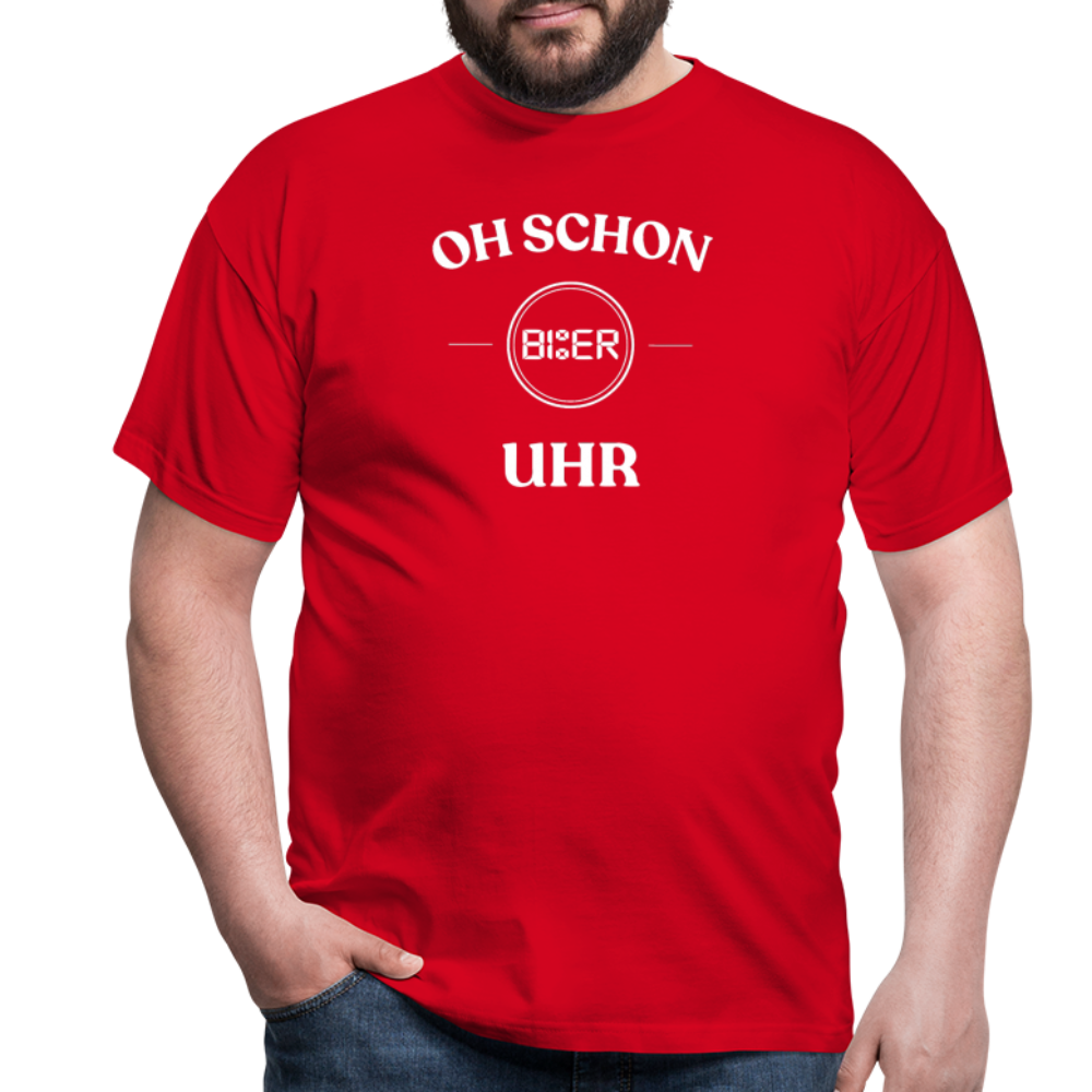 SCHON BIER UHR - Herren T-Shirt - Rot