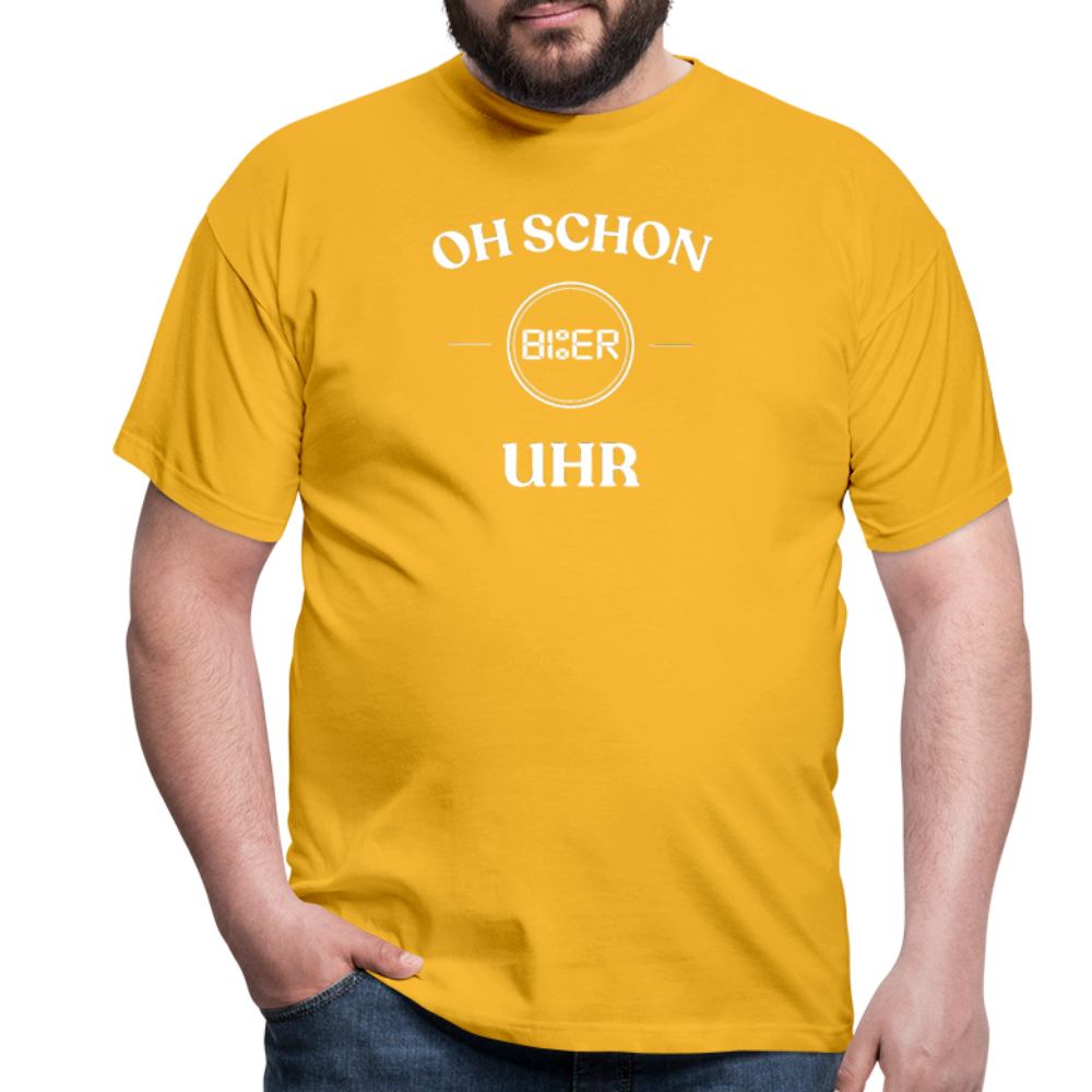 SCHON BIER UHR - Herren T-Shirt - Gelb