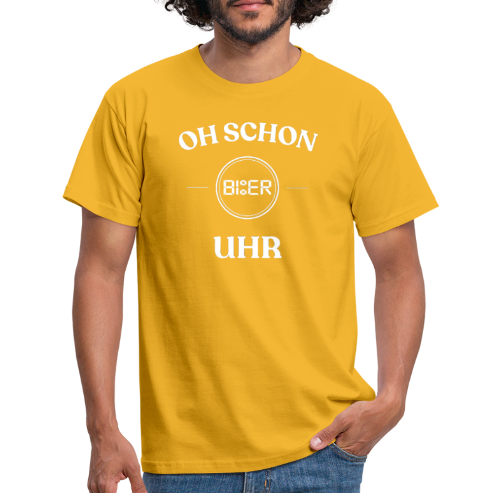 SCHON BIER UHR - Herren T-Shirt - Gelb