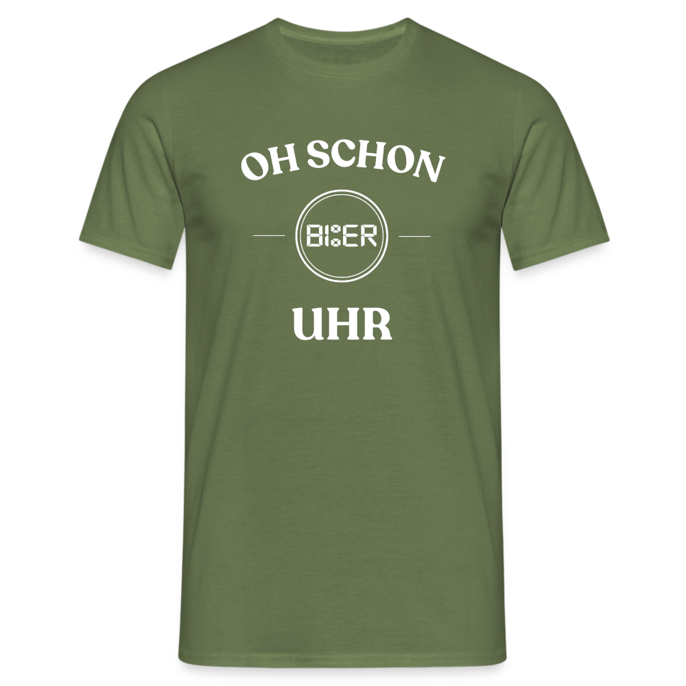 SCHON BIER UHR - Herren T-Shirt - Militärgrün