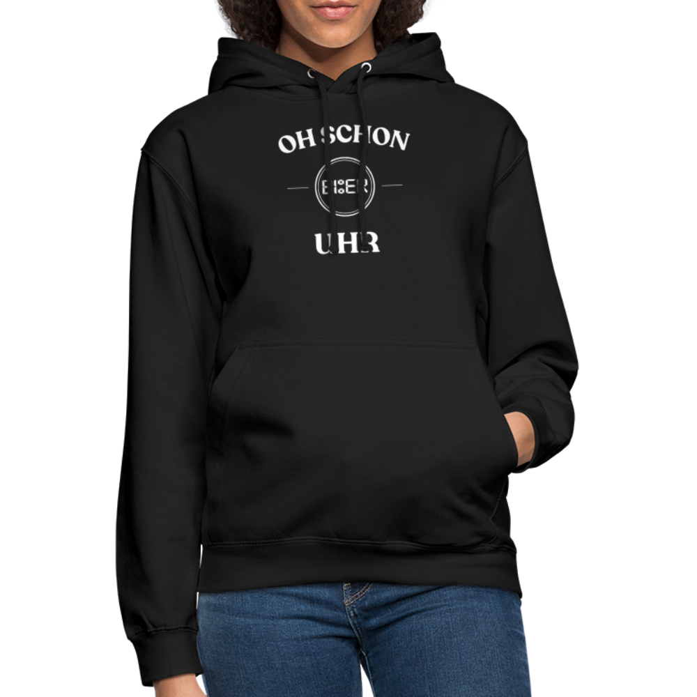 SCHON BIER UHR - Unisex Hoodie - Schwarz