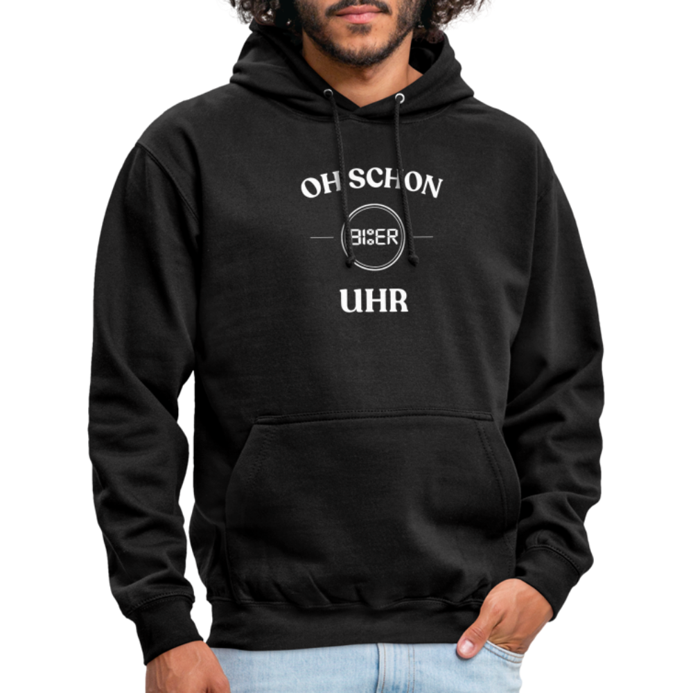 SCHON BIER UHR - Unisex Hoodie - Schwarz