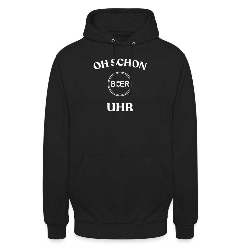 SCHON BIER UHR - Unisex Hoodie - Schwarz