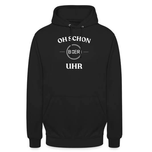 SCHON BIER UHR - Unisex Hoodie - Schwarz