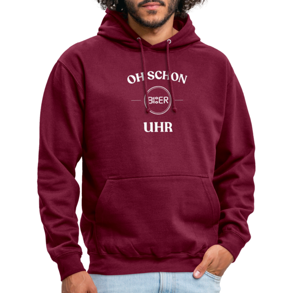 SCHON BIER UHR - Unisex Hoodie - Bordeaux