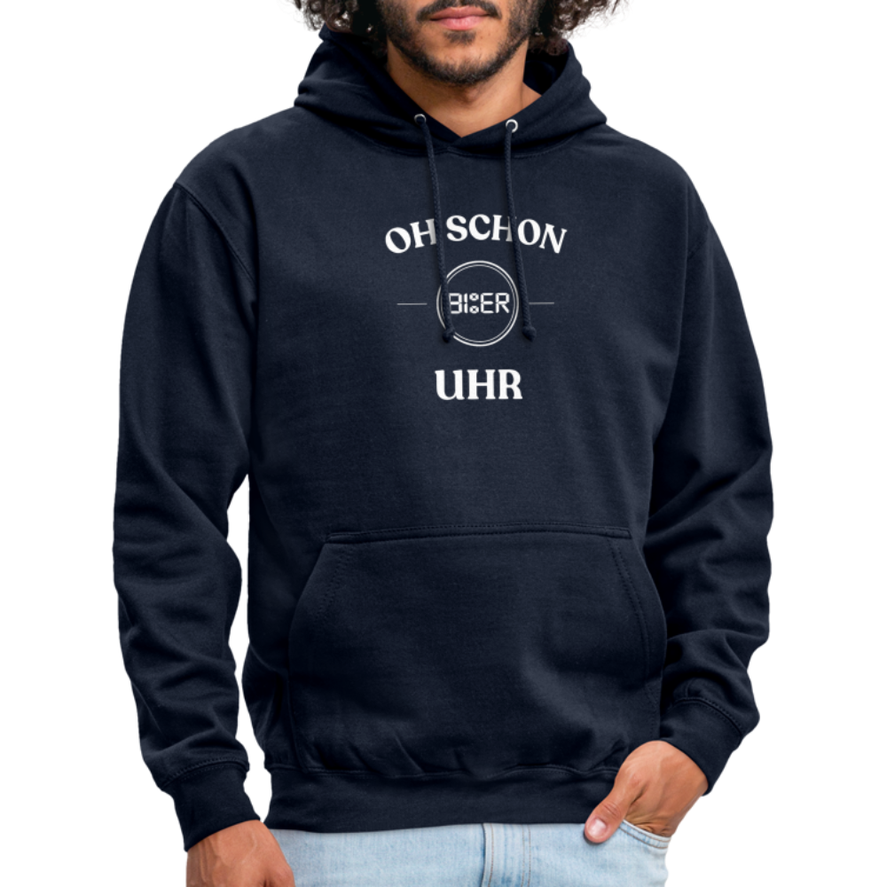 SCHON BIER UHR - Unisex Hoodie - Navy