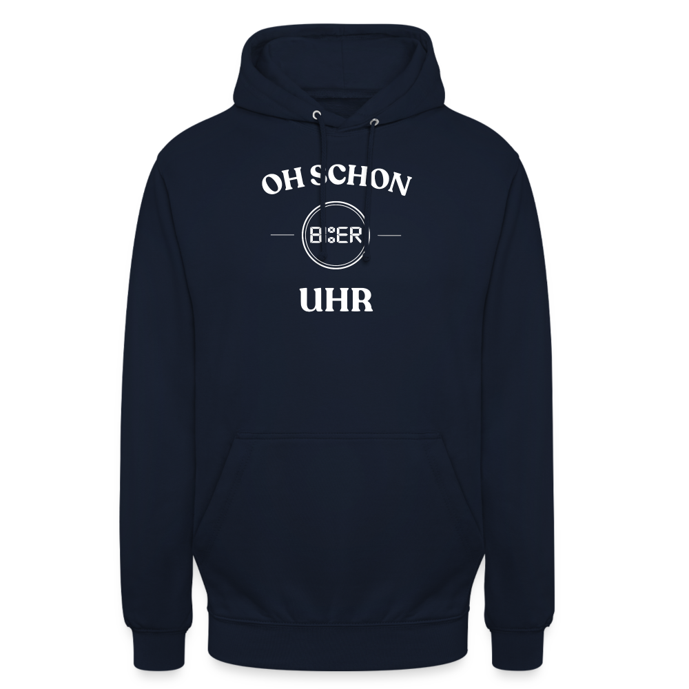 SCHON BIER UHR - Unisex Hoodie - Navy