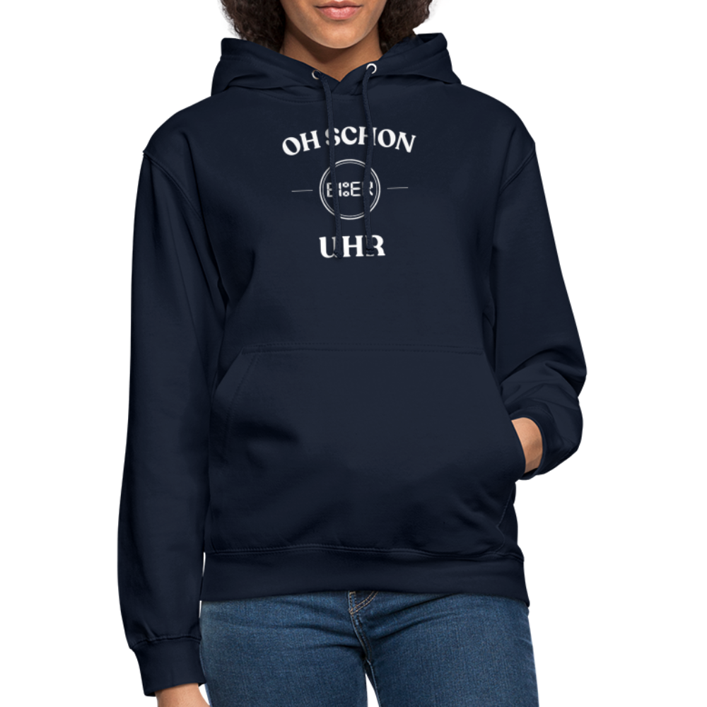 SCHON BIER UHR - Unisex Hoodie - Navy