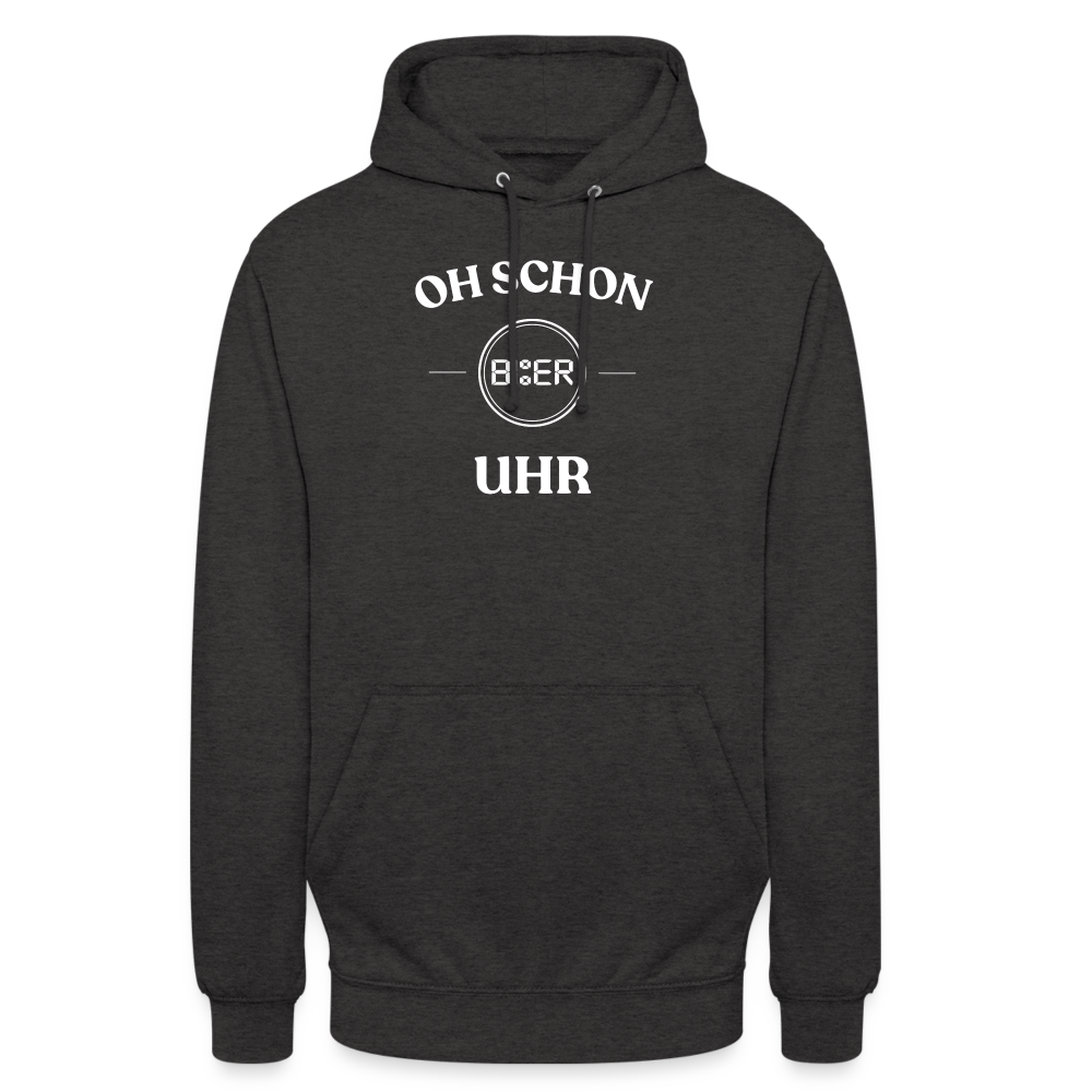 SCHON BIER UHR - Unisex Hoodie - Anthrazit