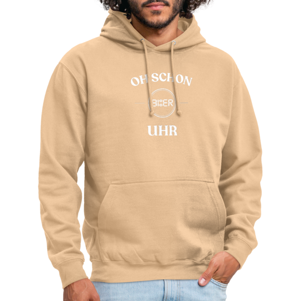 SCHON BIER UHR - Unisex Hoodie - Beige