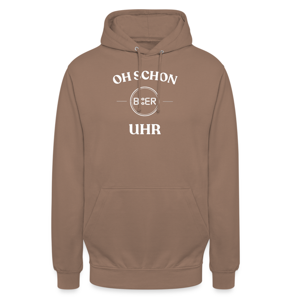 SCHON BIER UHR - Unisex Hoodie - Mokka