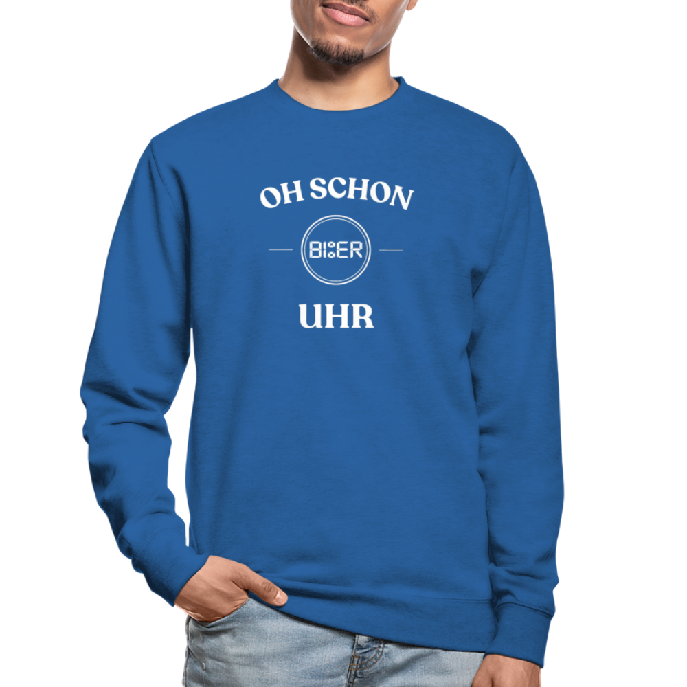 SCHON BIER UHR - Unisex Pullover - Royalblau