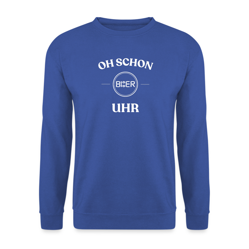 SCHON BIER UHR - Unisex Pullover - Royalblau