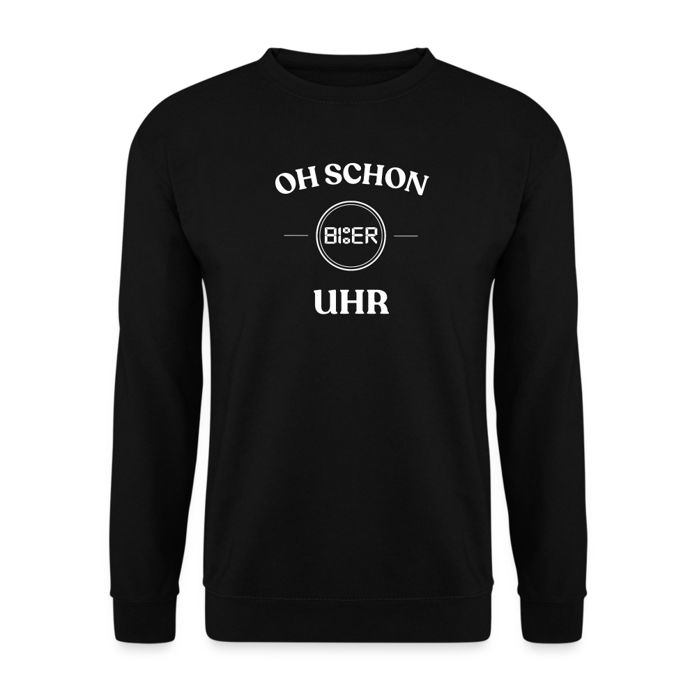 SCHON BIER UHR - Unisex Pullover - Schwarz