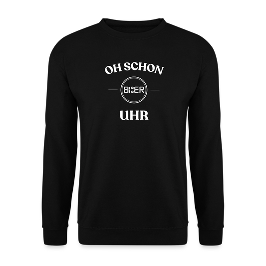 SCHON BIER UHR - Unisex Pullover - Schwarz