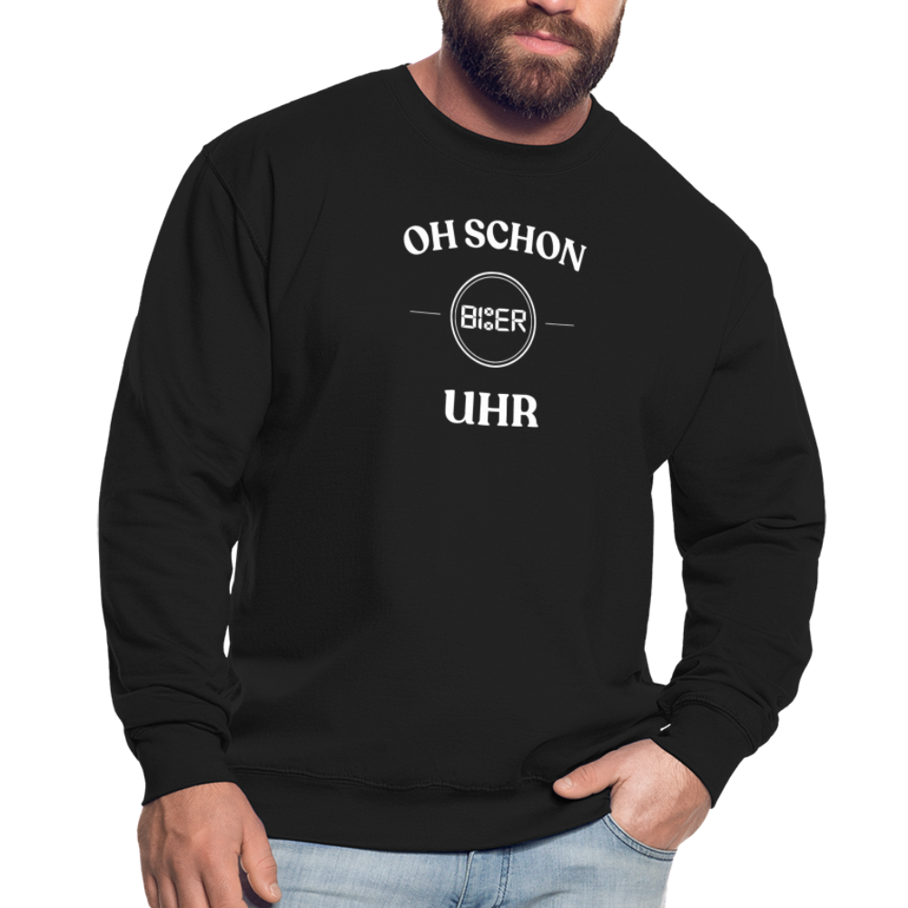 SCHON BIER UHR - Unisex Pullover - Schwarz