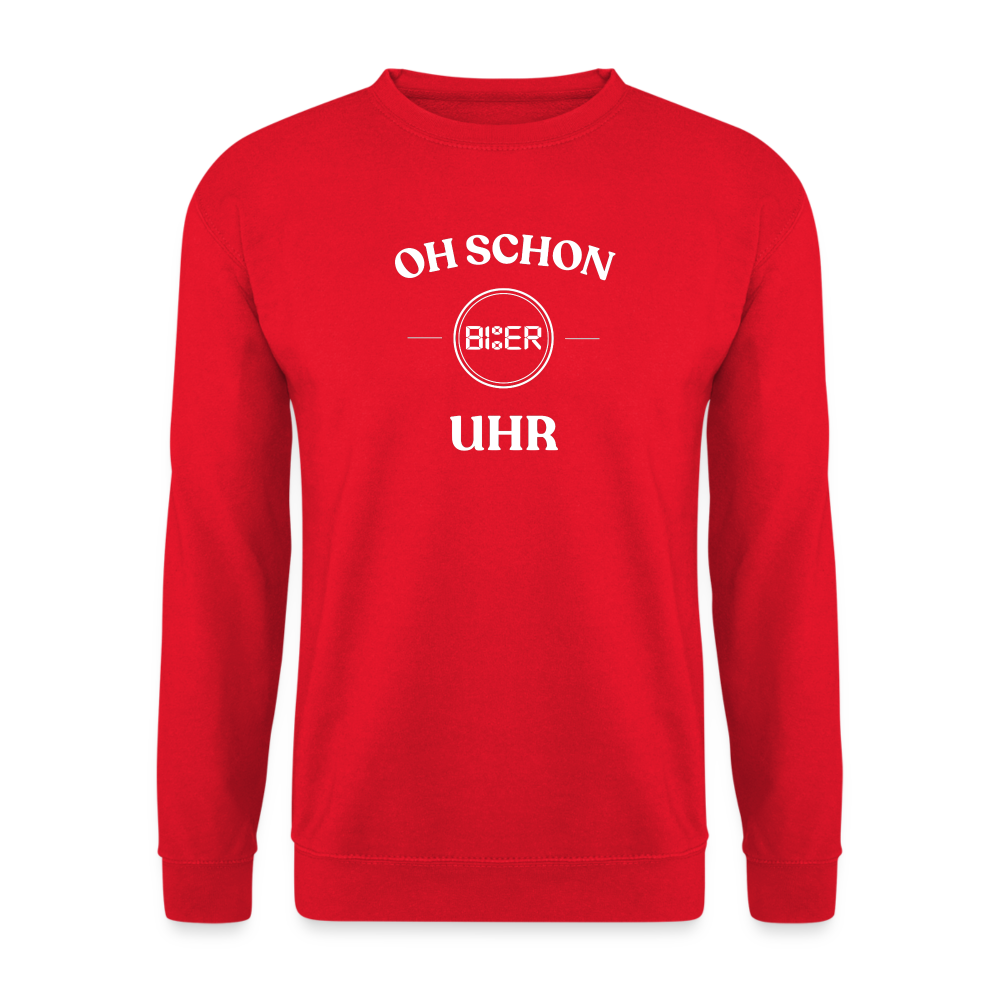 SCHON BIER UHR - Unisex Pullover - Rot