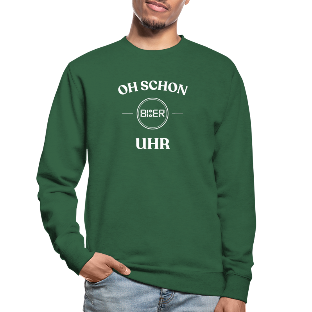 SCHON BIER UHR - Unisex Pullover - Grün