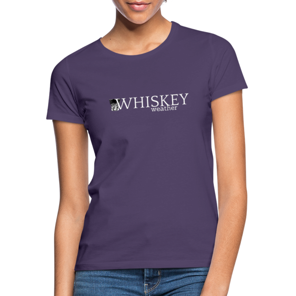 WHISKEY WEATHER - Damen T-Shirt - Dunkellila