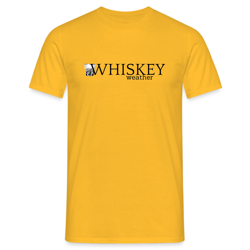 WHISKEY WEATHER - Herren T-Shirt - Gelb