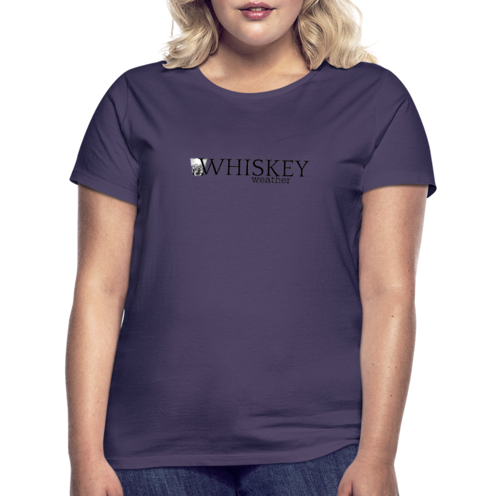 WHISKEY WEATHER - Damen T-Shirt - Dunkellila