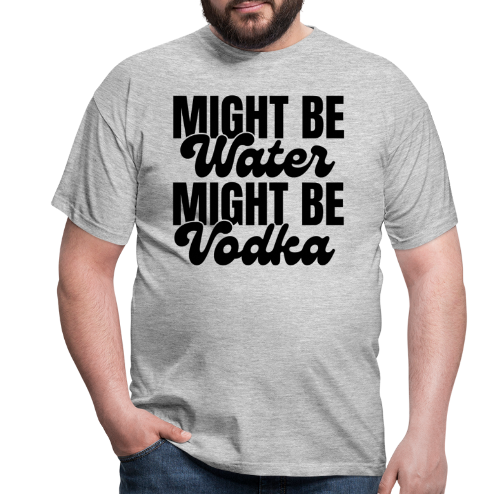 MIGHT BE WATER - Herren T-Shirt - Grau meliert