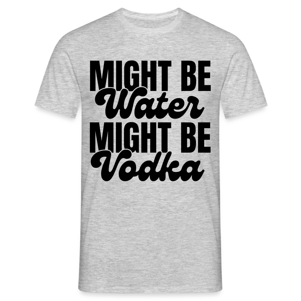 MIGHT BE WATER - Herren T-Shirt - Grau meliert