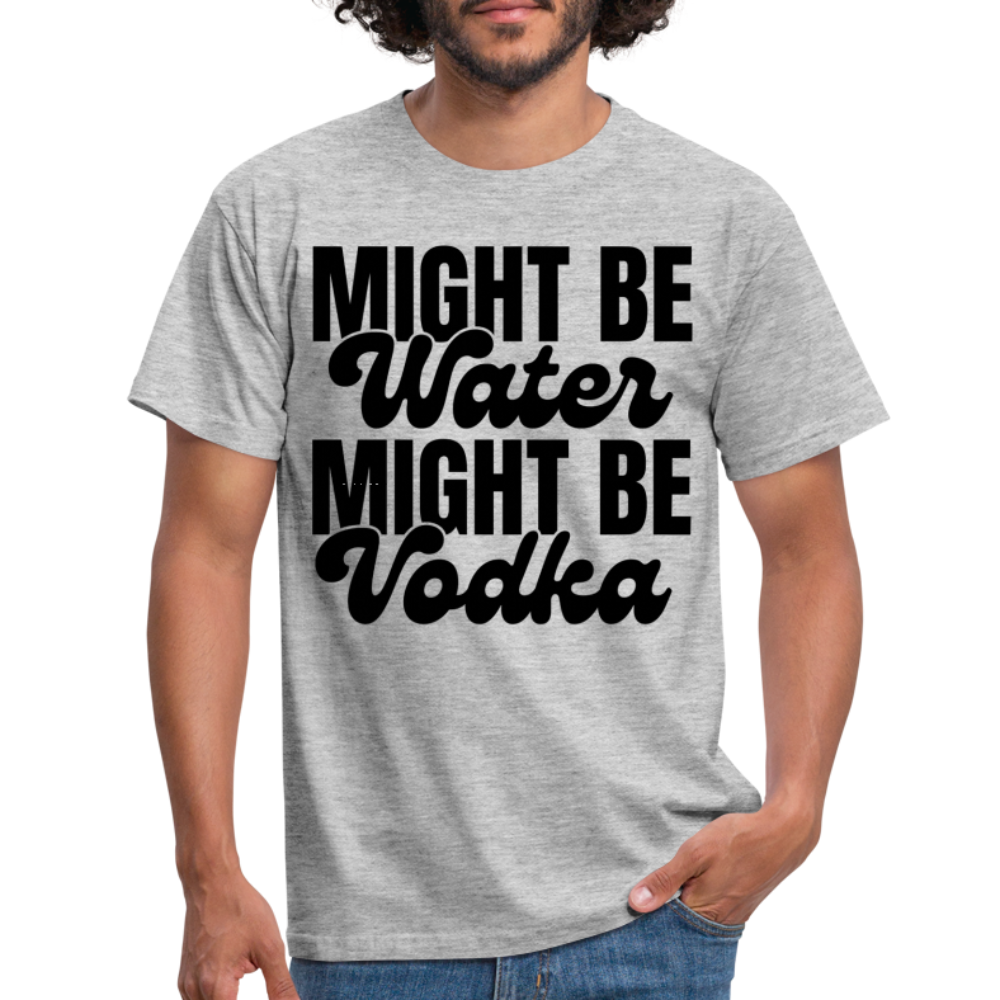 MIGHT BE WATER - Herren T-Shirt - Grau meliert