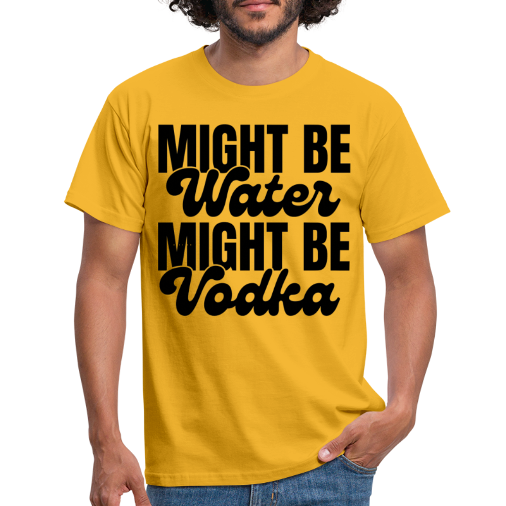 MIGHT BE WATER - Herren T-Shirt - Gelb