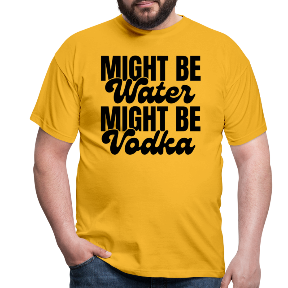 MIGHT BE WATER - Herren T-Shirt - Gelb