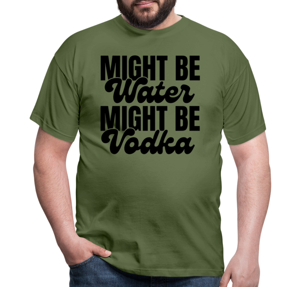 MIGHT BE WATER - Herren T-Shirt - Militärgrün