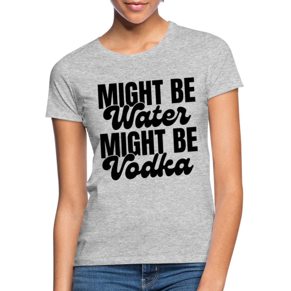 MIGHT BE WATER - Damen T-Shirt - Grau meliert