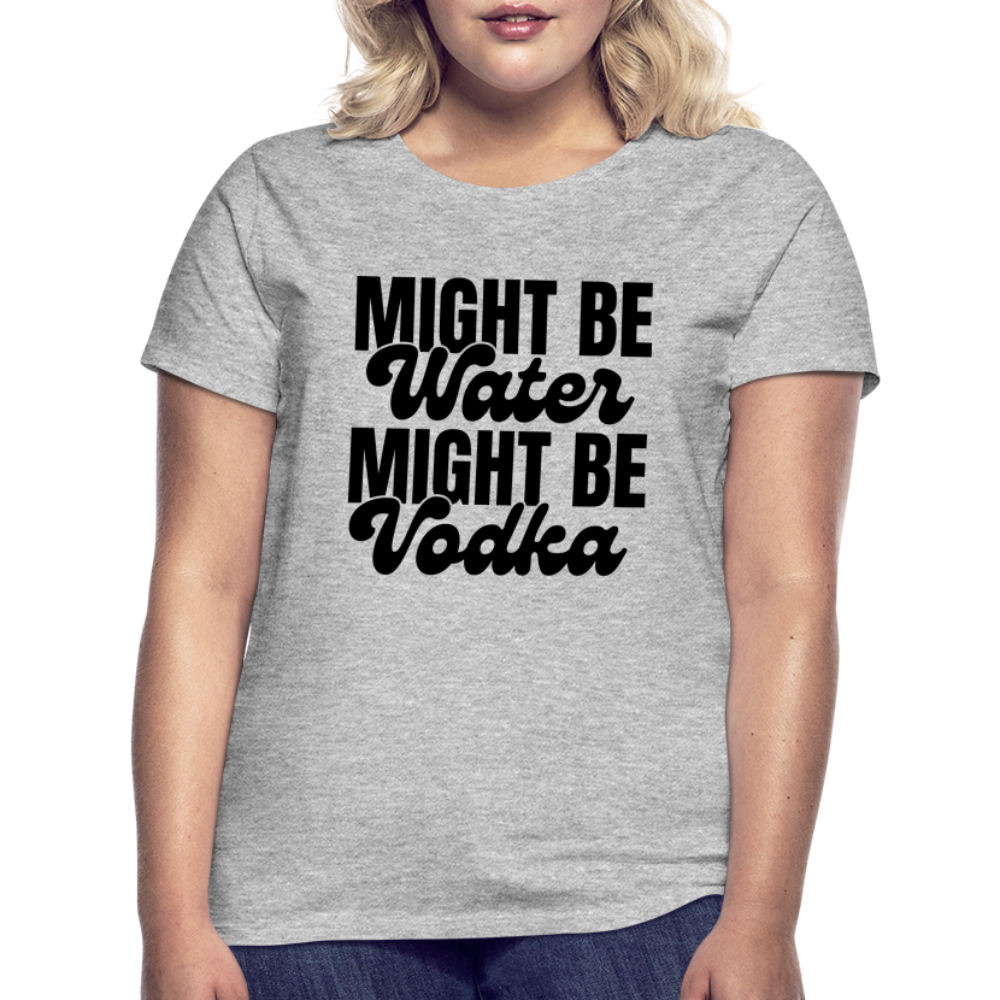 MIGHT BE WATER - Damen T-Shirt - Grau meliert