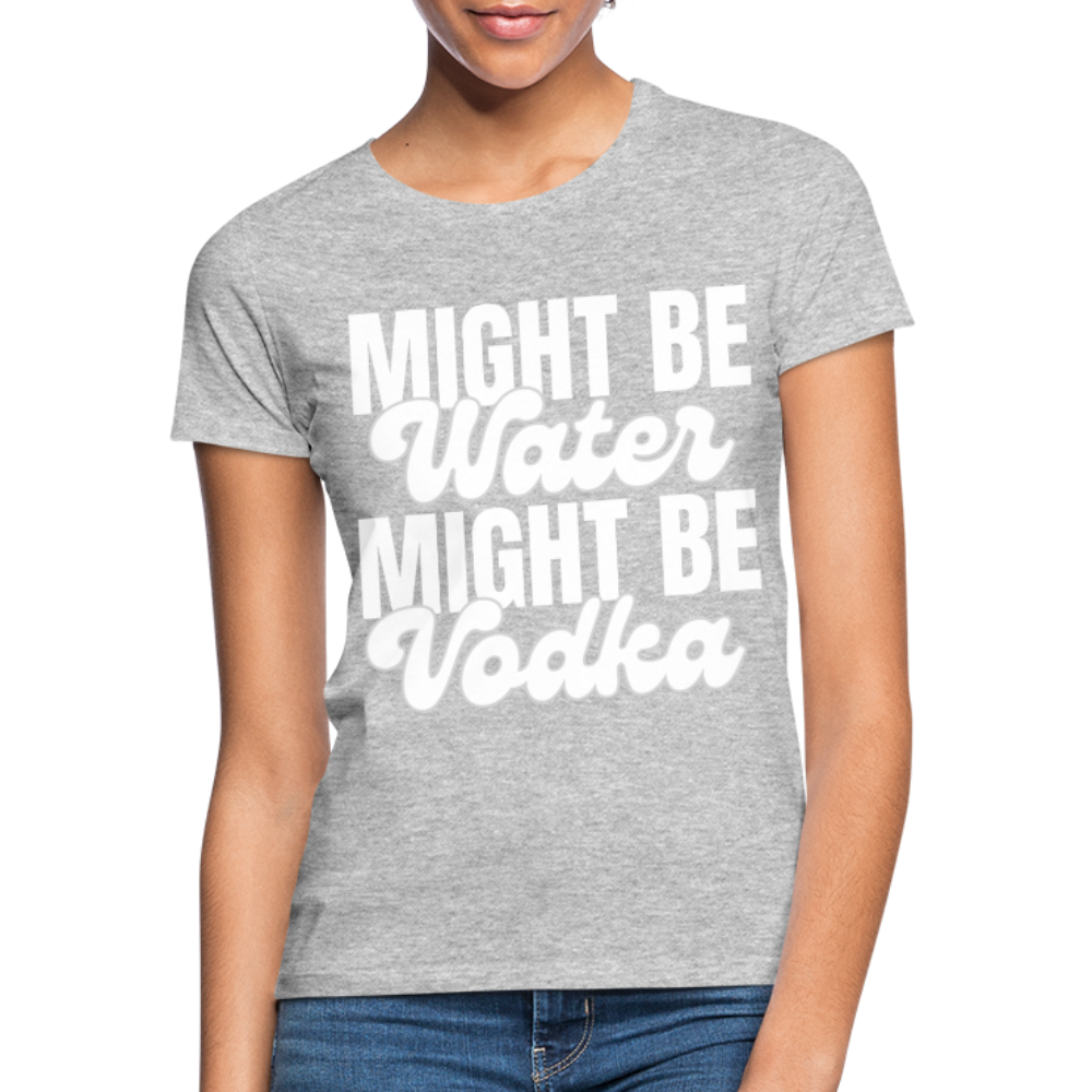 MIGHT BE WATER - Damen T-Shirt - Grau meliert