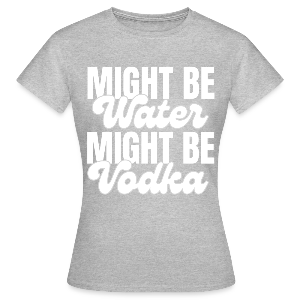 MIGHT BE WATER - Damen T-Shirt - Grau meliert