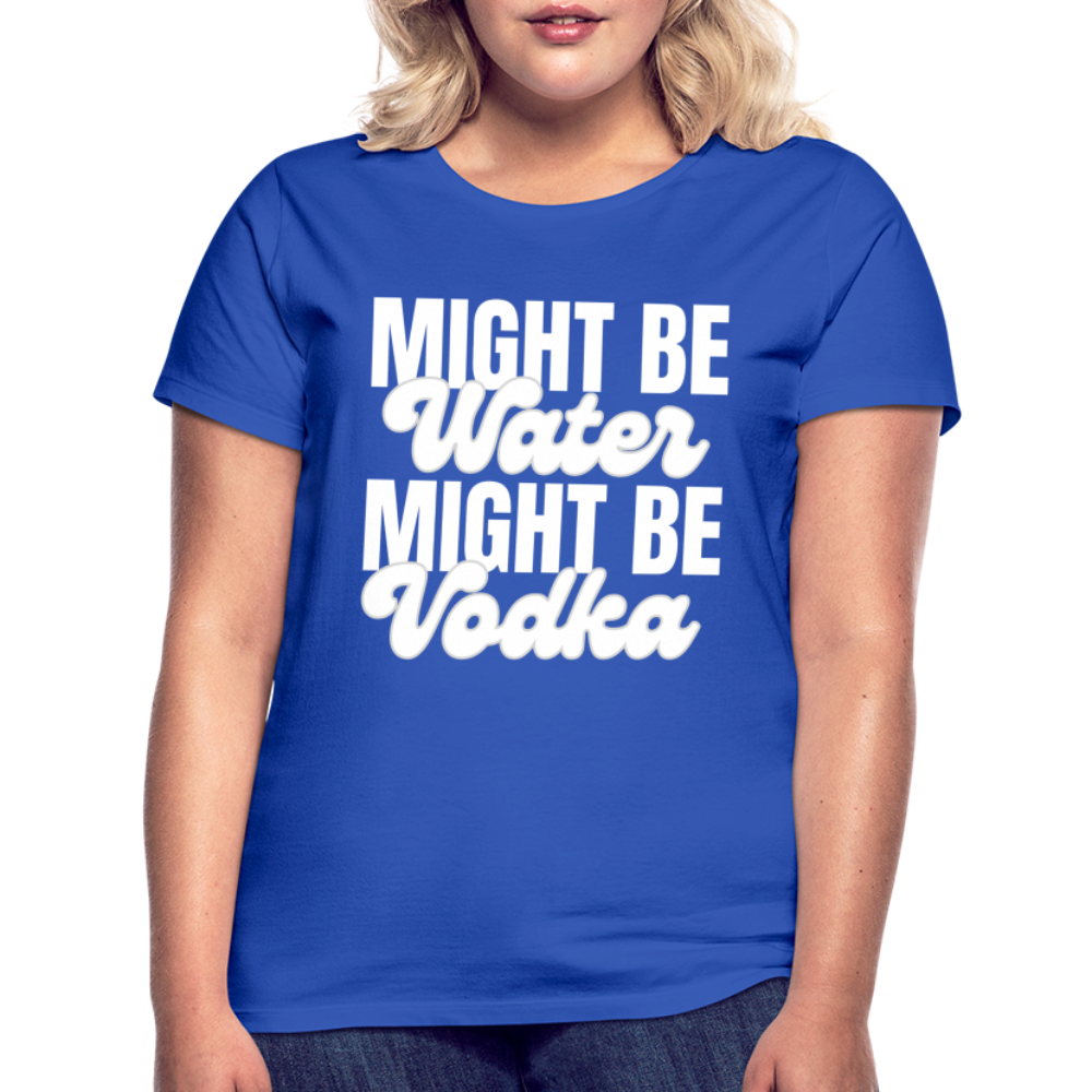 MIGHT BE WATER - Damen T-Shirt - Royalblau