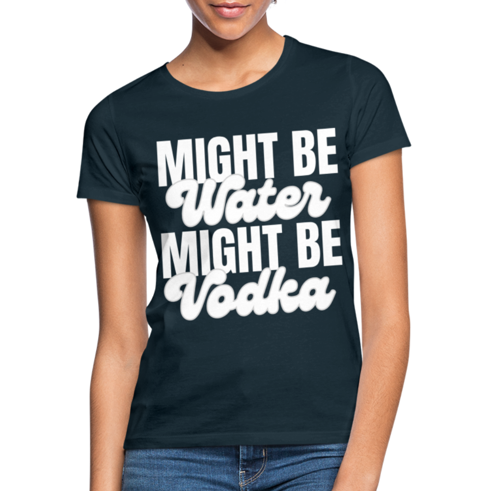 MIGHT BE WATER - Damen T-Shirt - Navy