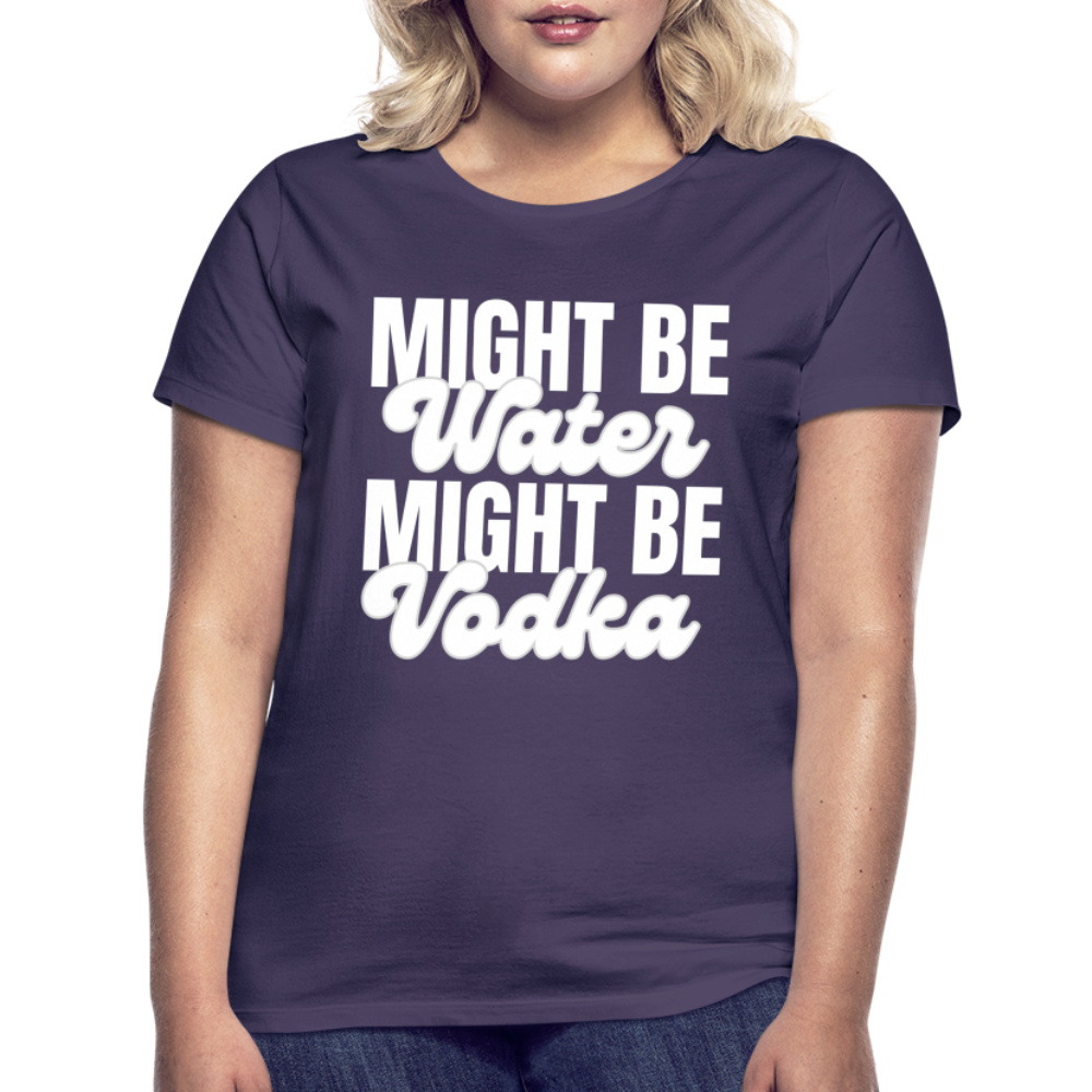 MIGHT BE WATER - Damen T-Shirt - Dunkellila