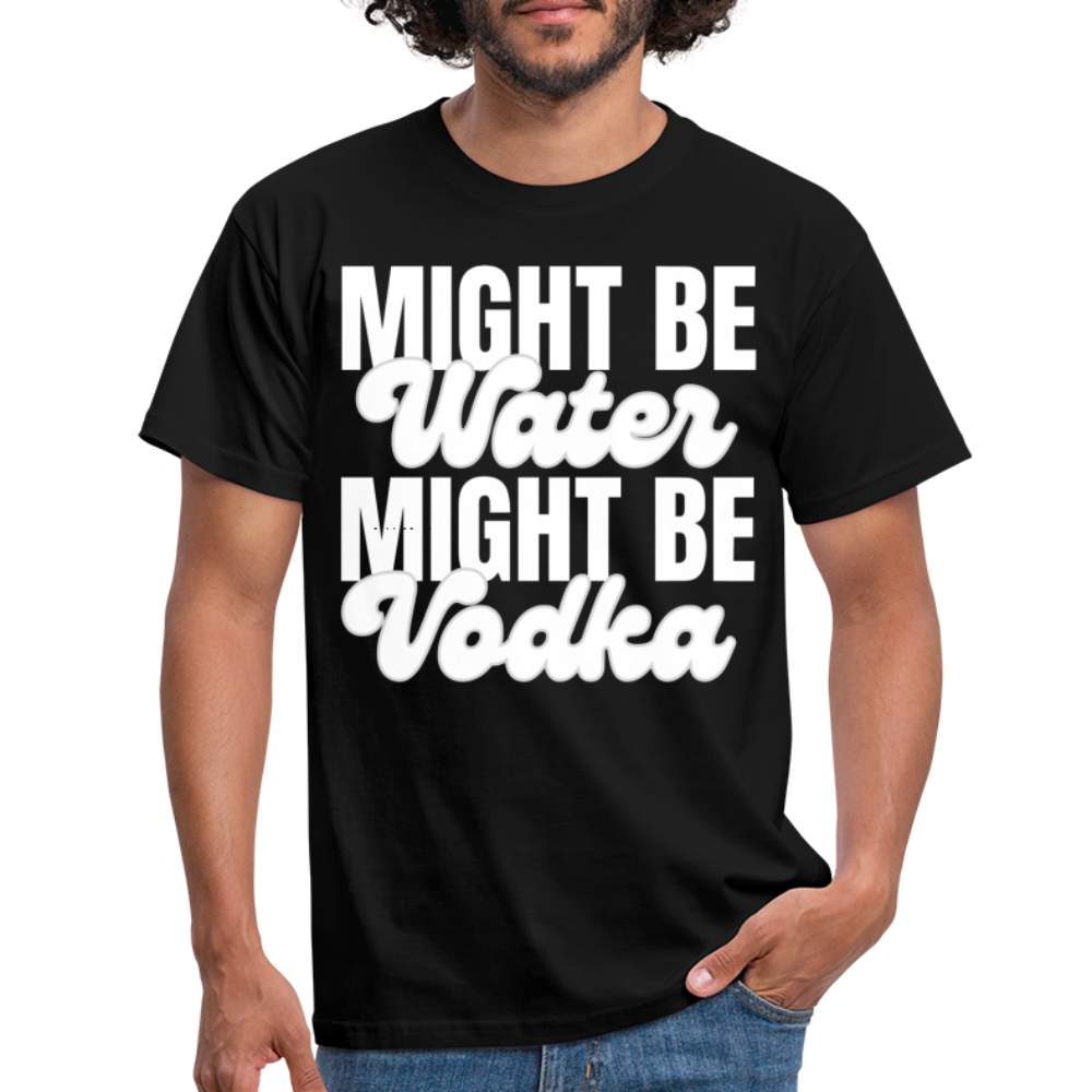 MIGHT BE WATER - Herren T-Shirt - Schwarz