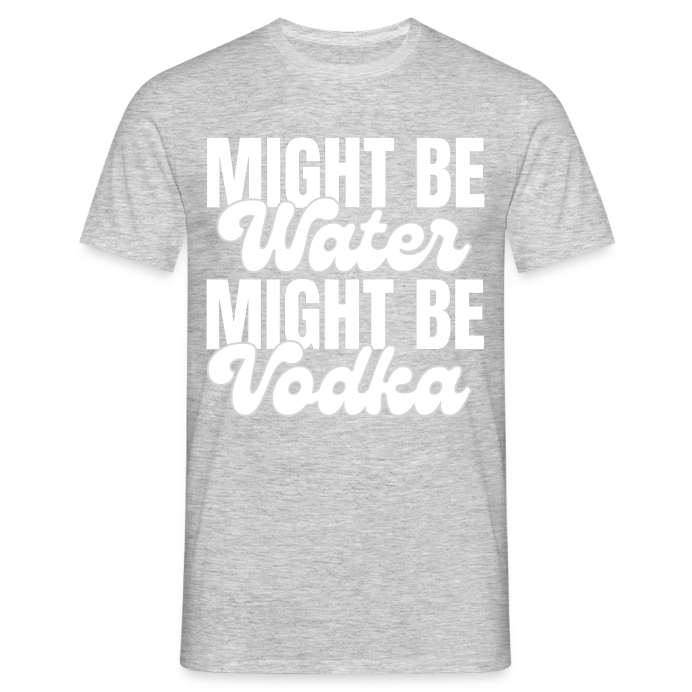 MIGHT BE WATER - Herren T-Shirt - Grau meliert