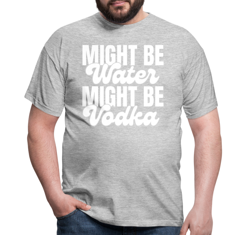 MIGHT BE WATER - Herren T-Shirt - Grau meliert