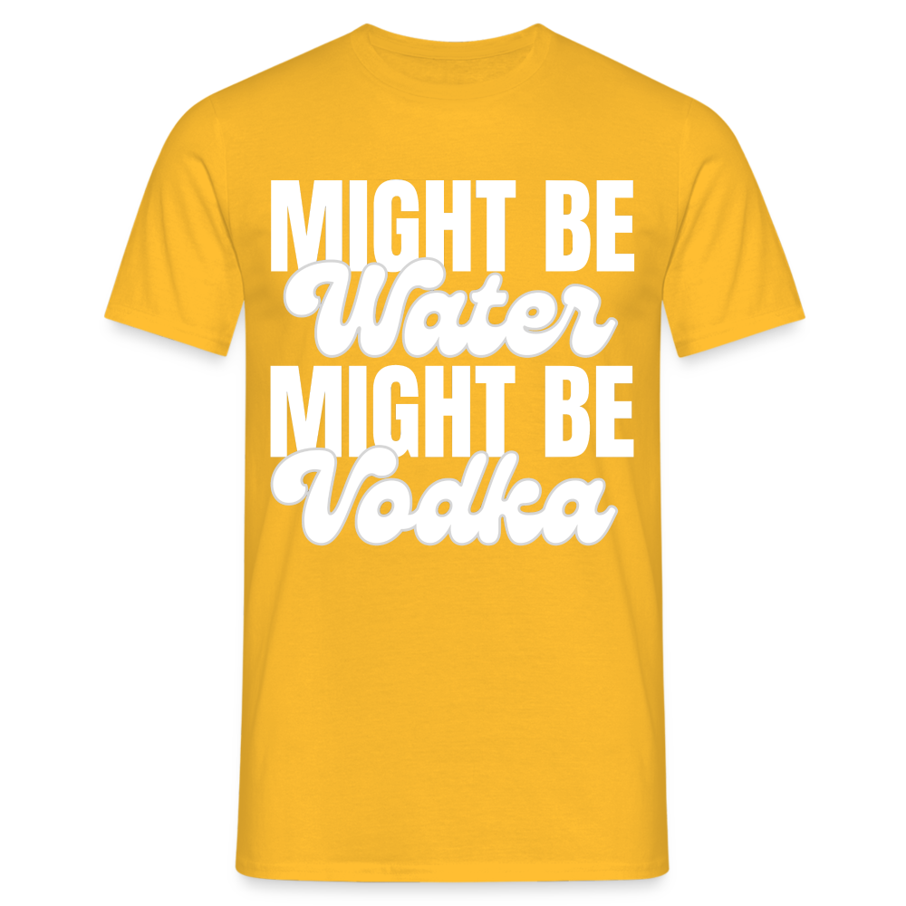 MIGHT BE WATER - Herren T-Shirt - Gelb