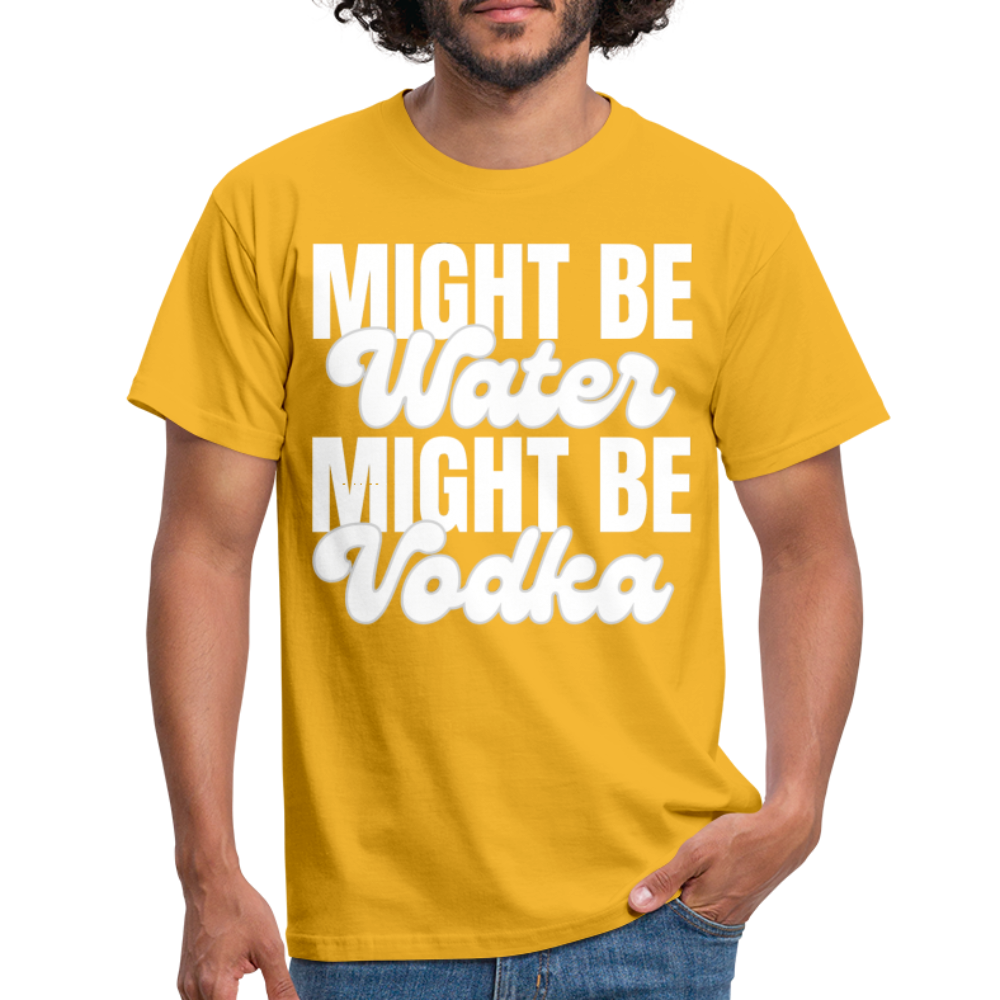 MIGHT BE WATER - Herren T-Shirt - Gelb