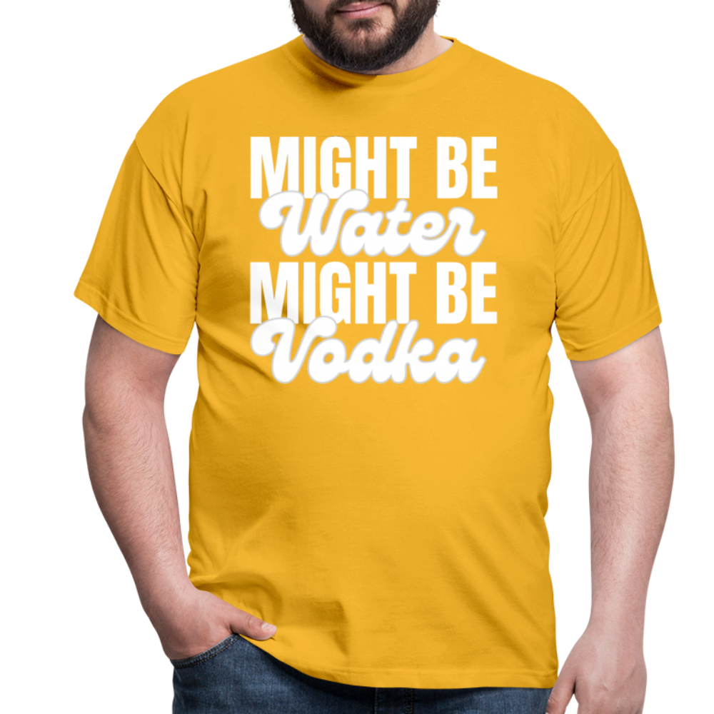 MIGHT BE WATER - Herren T-Shirt - Gelb