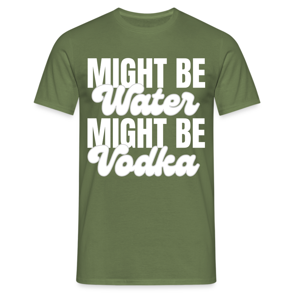 MIGHT BE WATER - Herren T-Shirt - Militärgrün